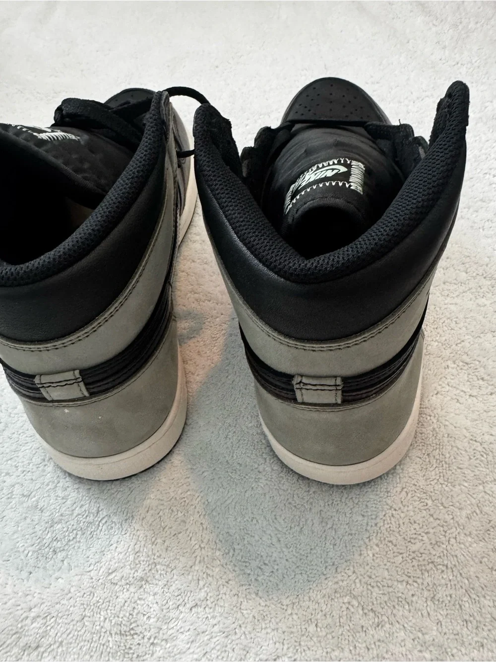 Jordan High-Top Sneakers in Black, Brown & Light Gray